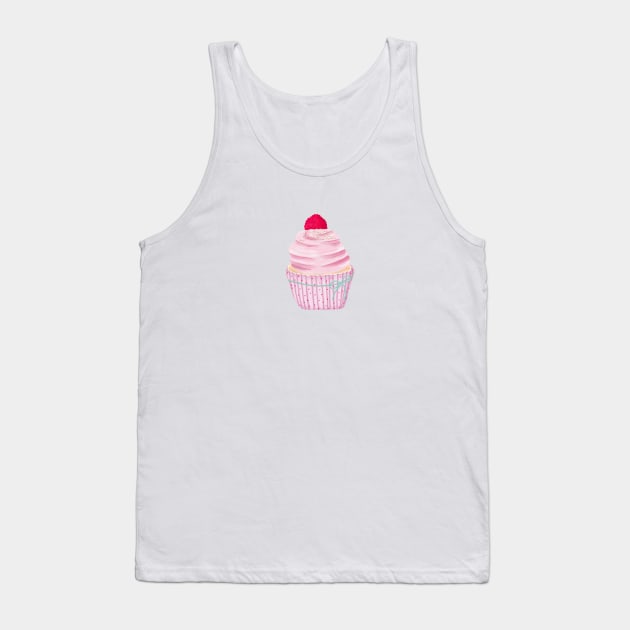 Cupcake with raspberry Tank Top by CalliLetters